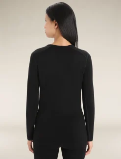 Icebreaker Base Layers^Women's Merino 260 Tech Long Sleeve Crew Neck Thermal Top Black